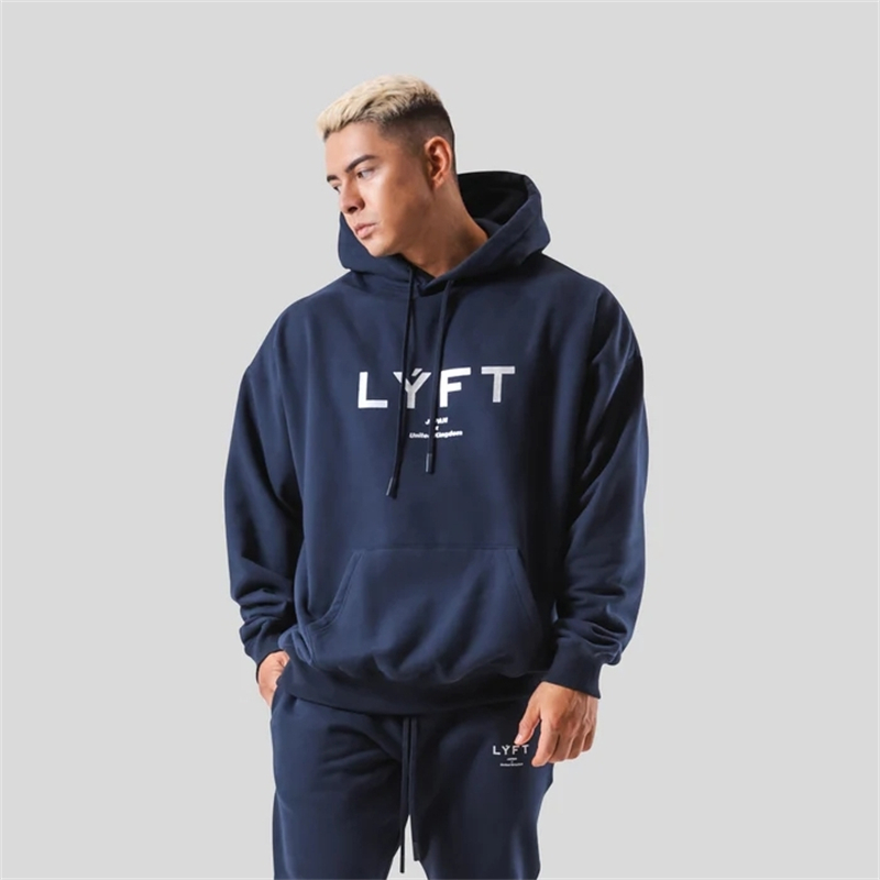 Streetwear Brand Japan - LYFT-Hoodies de logotipo clássico casual masculino,