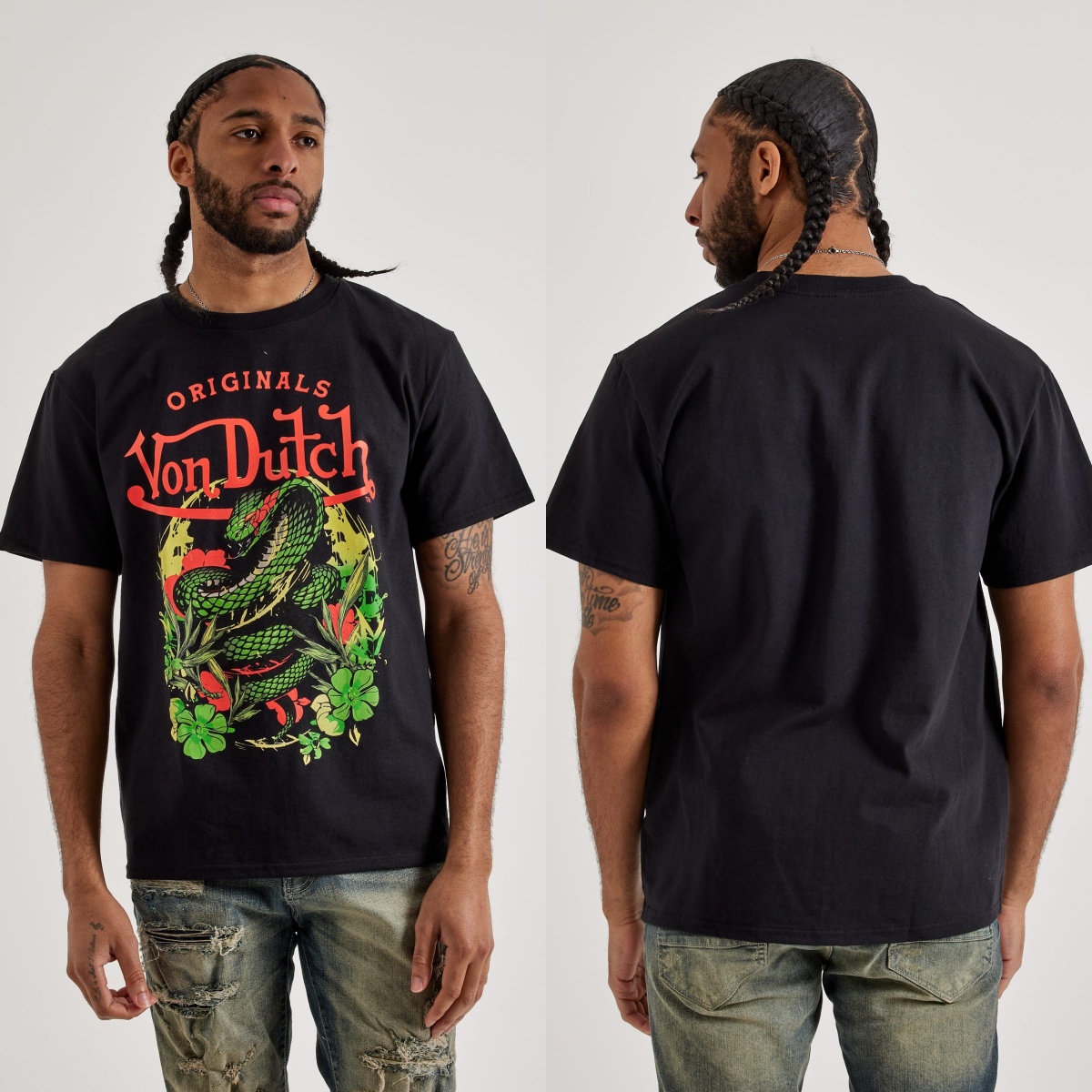 Streetwear Brand Graphics - Camiseta Snake Von Motorcycle Street Trend