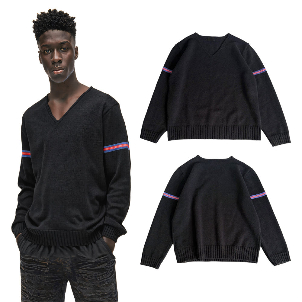 Streetwear Brand Vintage - Suéteres de malha com decote em