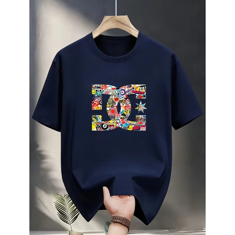 Streetwear Brand Graphics - Camiseta Oversized de Algodão Casual com