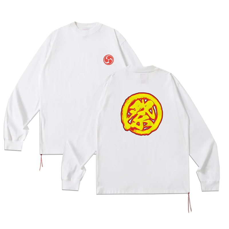 Streetwear Brand Red - Camiseta de Manga Longa da Marca