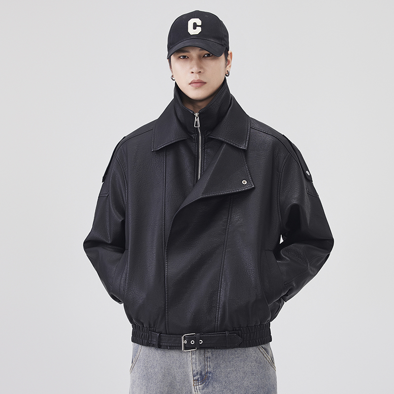 Streetwear Brand Vintage - Outono inverno jaqueta de couro dos
