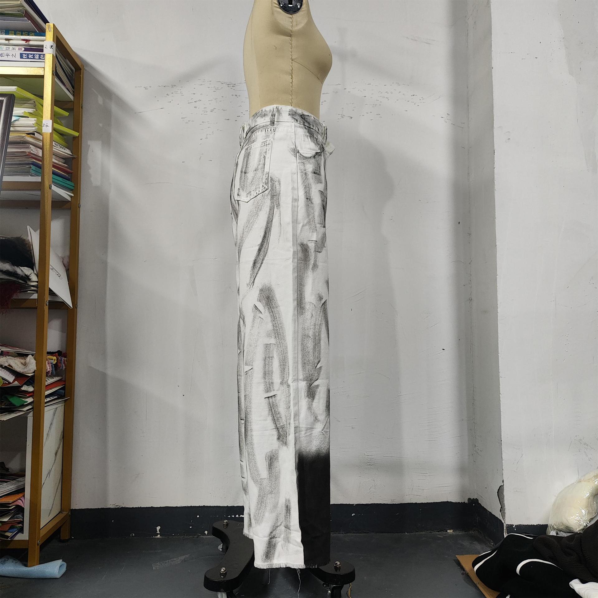 Nova marca primavera outono fe - Streetwear Brand Denim avaliação e preço