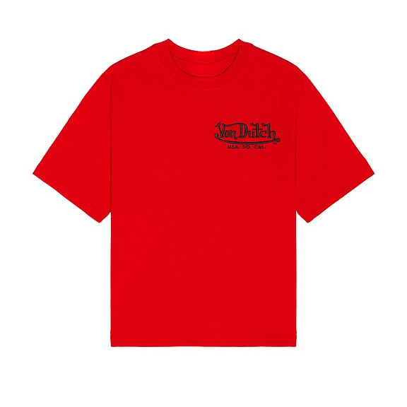 Camiseta Gráfica Minimalista V - Streetwear Brand Red avaliação e preço